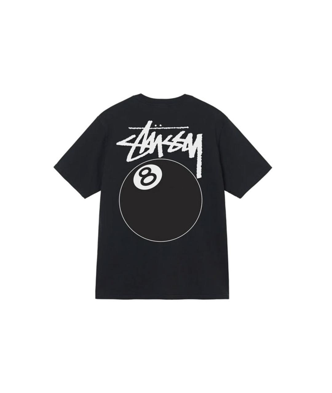STUSSY Черная футболка, фото 2