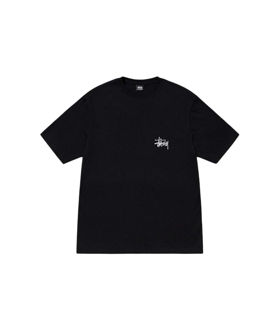 STUSSY Черная хлопковая футболка, фото 1