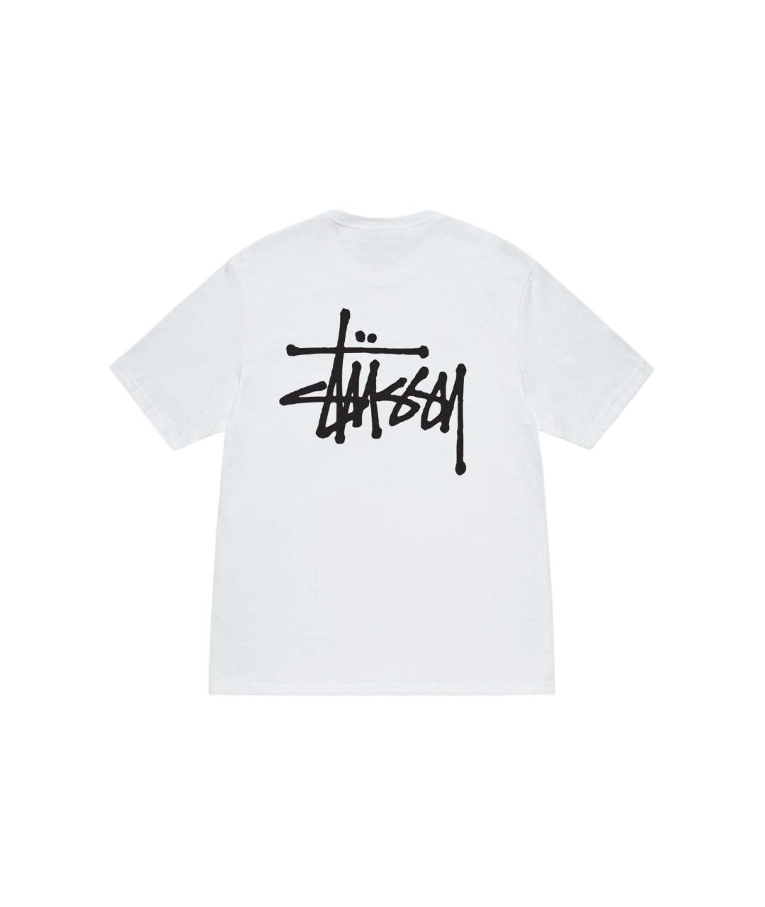STUSSY Белая хлопковая футболка, фото 2