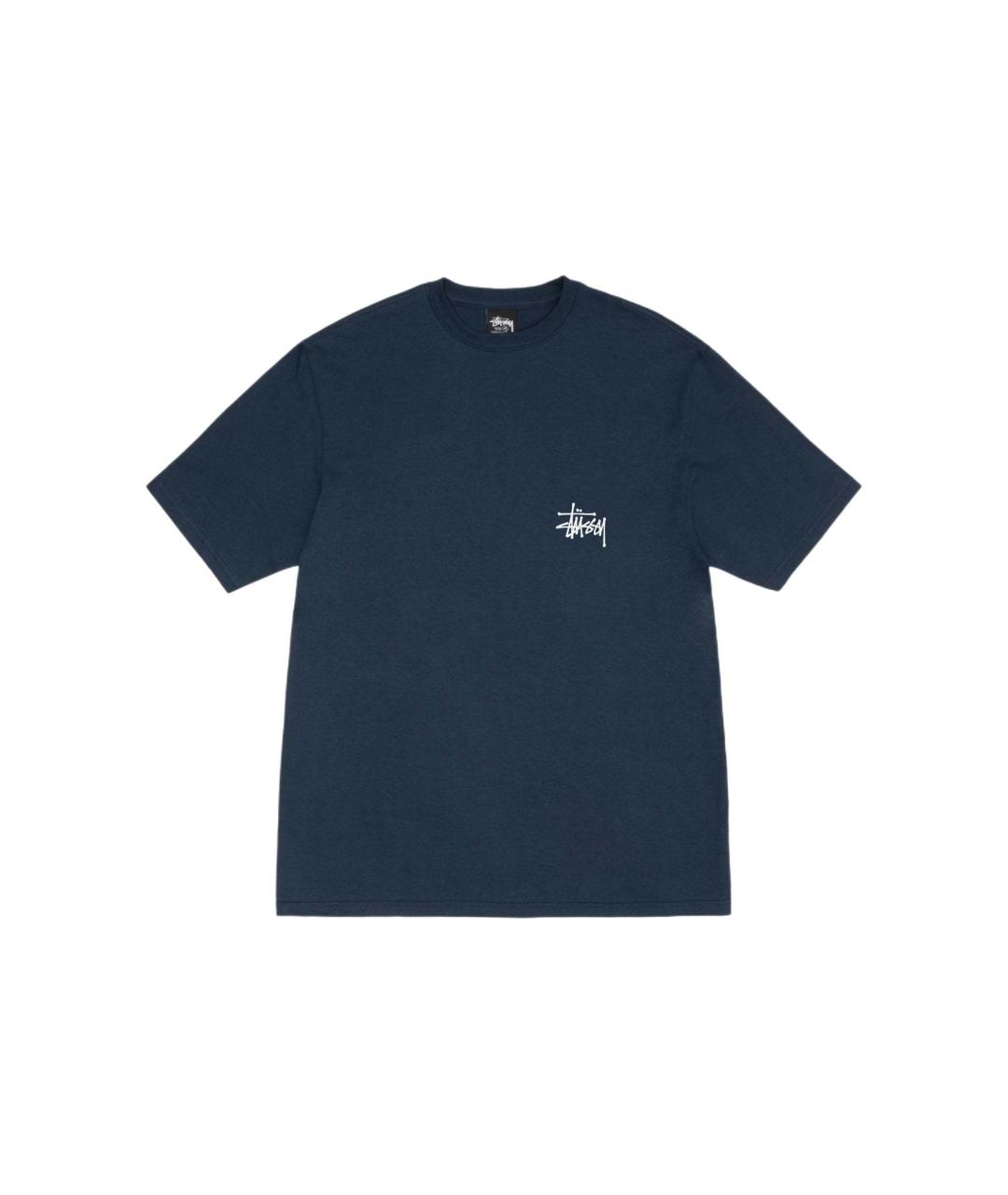 STUSSY Темно-синяя футболка, фото 1