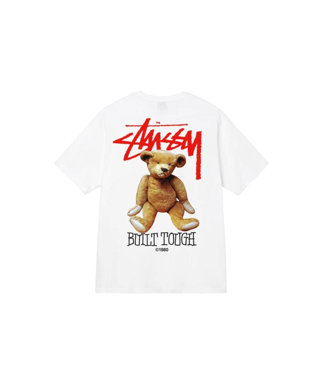 STUSSY Белая хлопковая футболка, фото 2