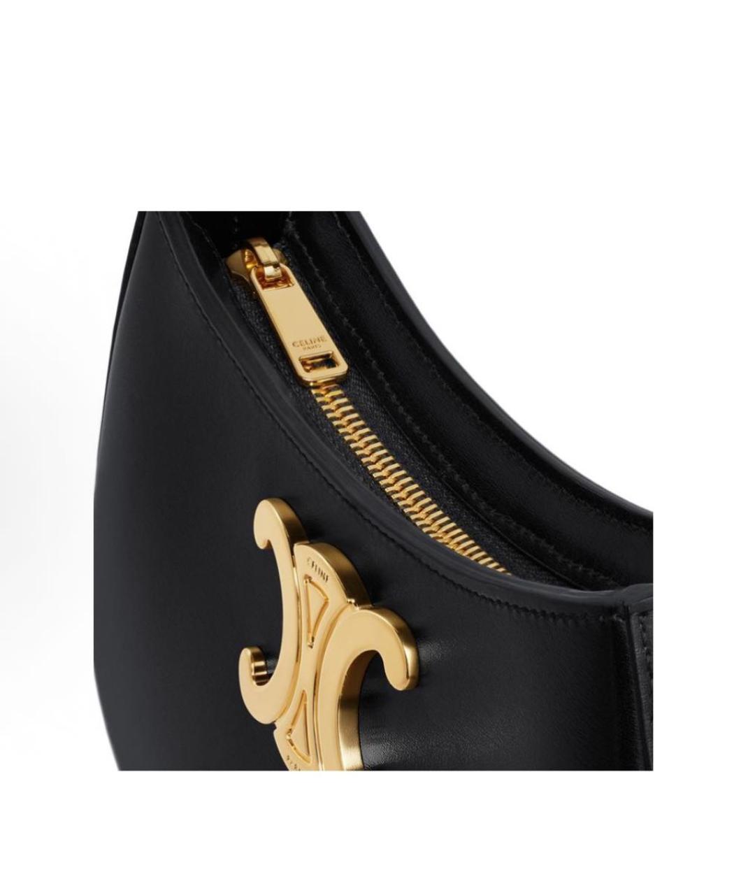 CELINE Черная кожаная сумка через плечо, фото 4