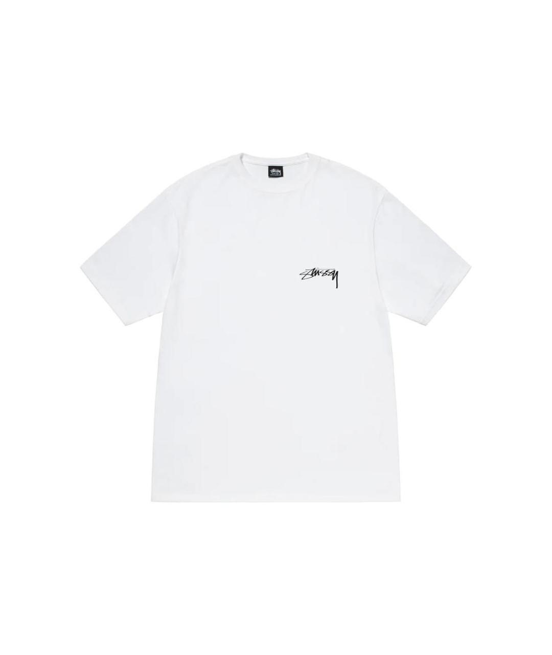 STUSSY Белая хлопковая футболка, фото 1