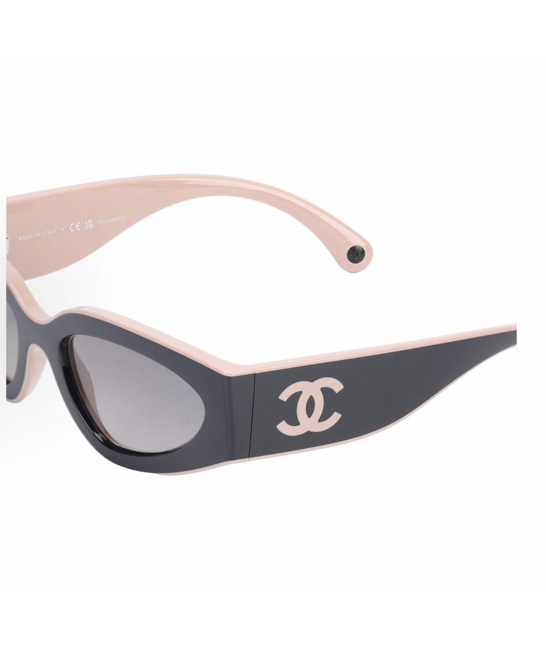 CHANEL Черные пластиковые солнцезащитные очки, фото 5