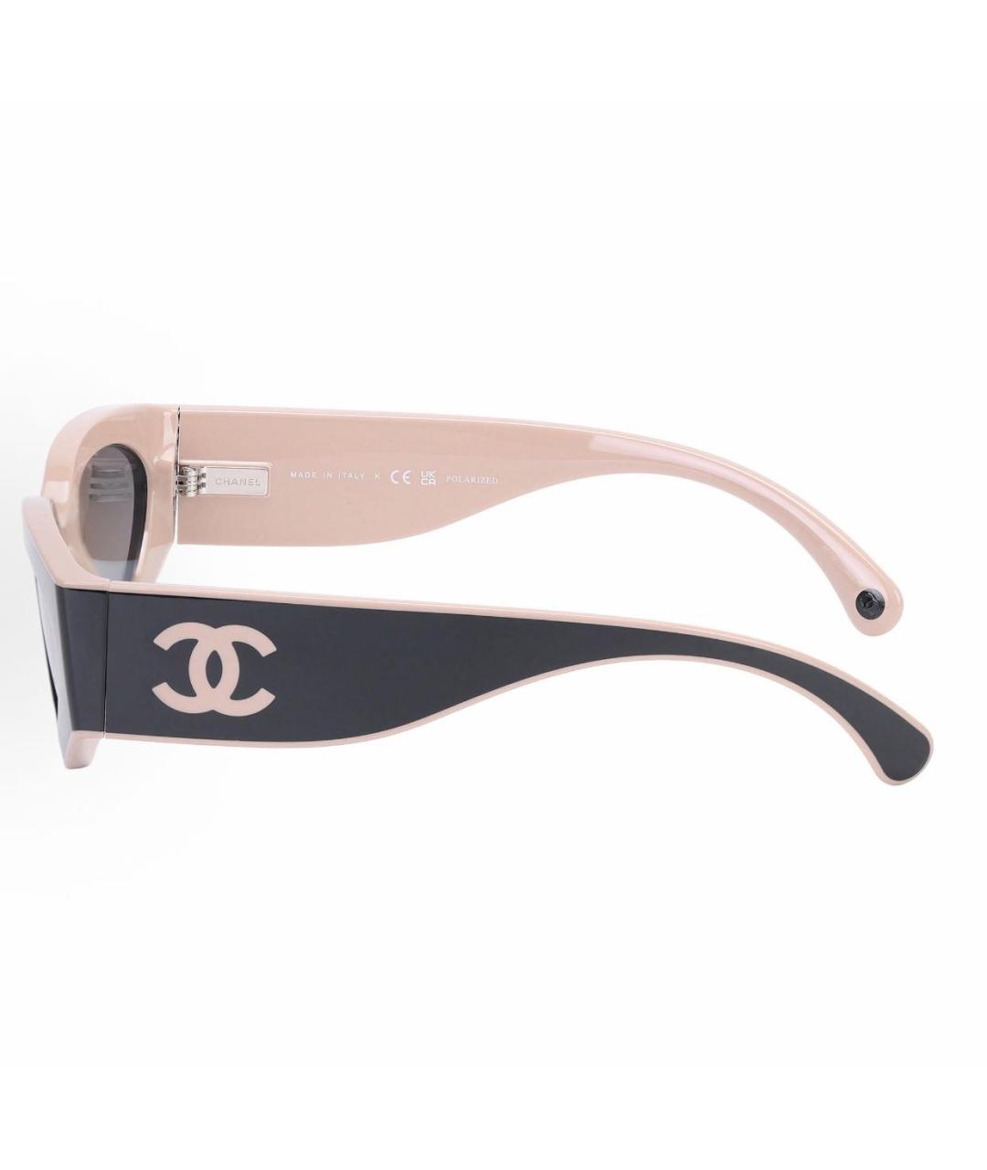 CHANEL Черные пластиковые солнцезащитные очки, фото 3