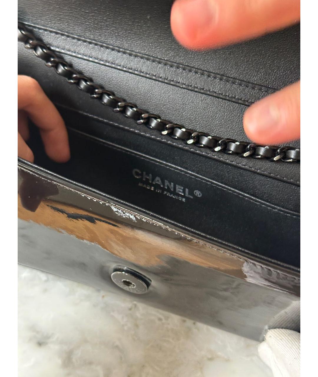 CHANEL Черная кожаная сумка через плечо, фото 4