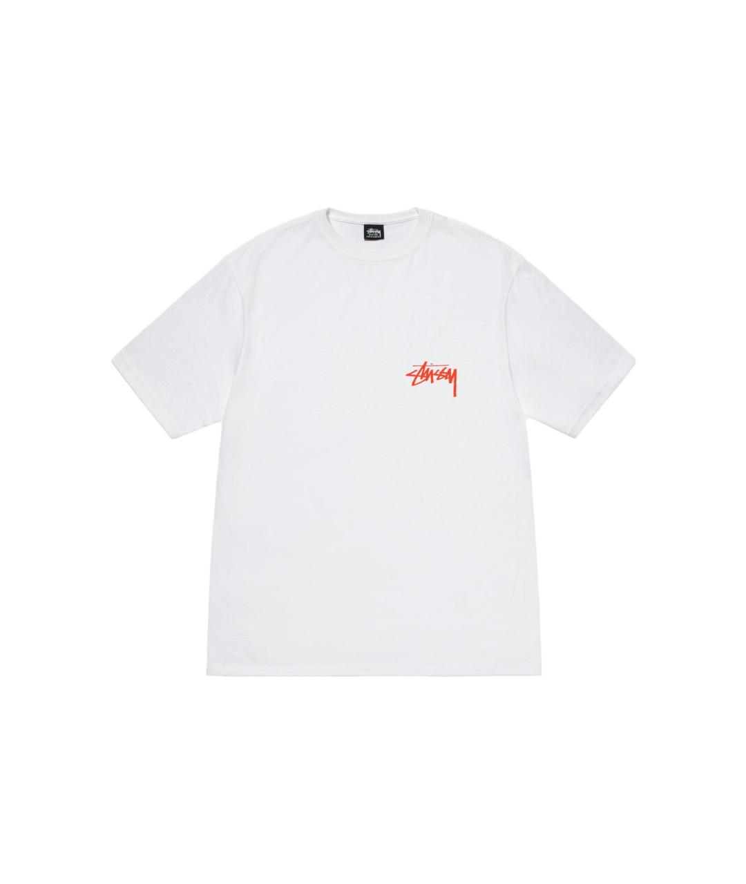 STUSSY Белая хлопковая футболка, фото 1