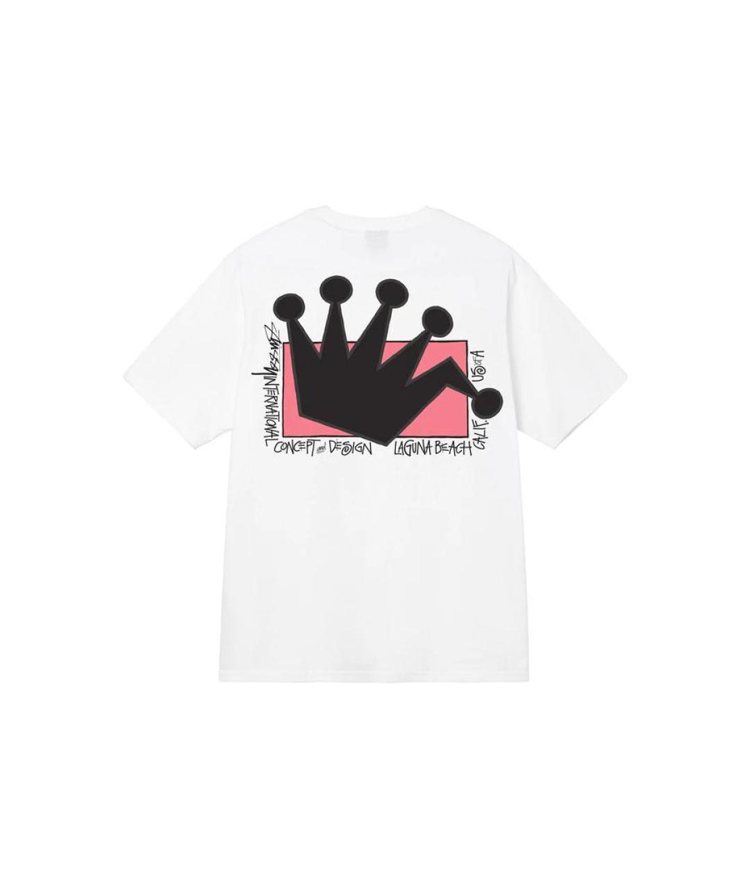 STUSSY Белая хлопковая футболка, фото 2