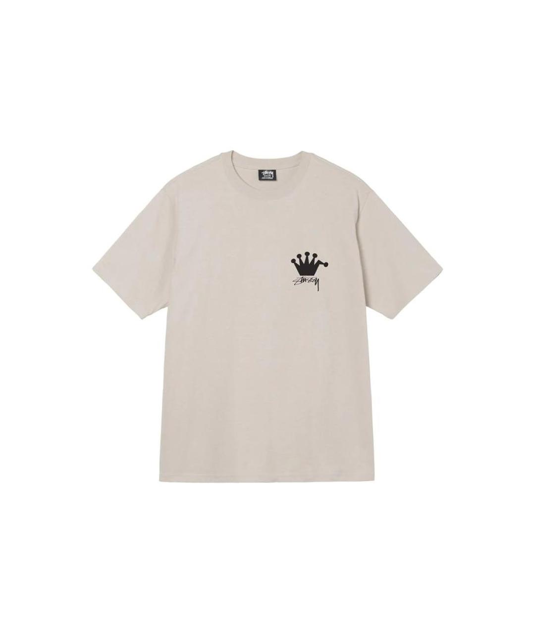 STUSSY Серая хлопковая футболка, фото 1