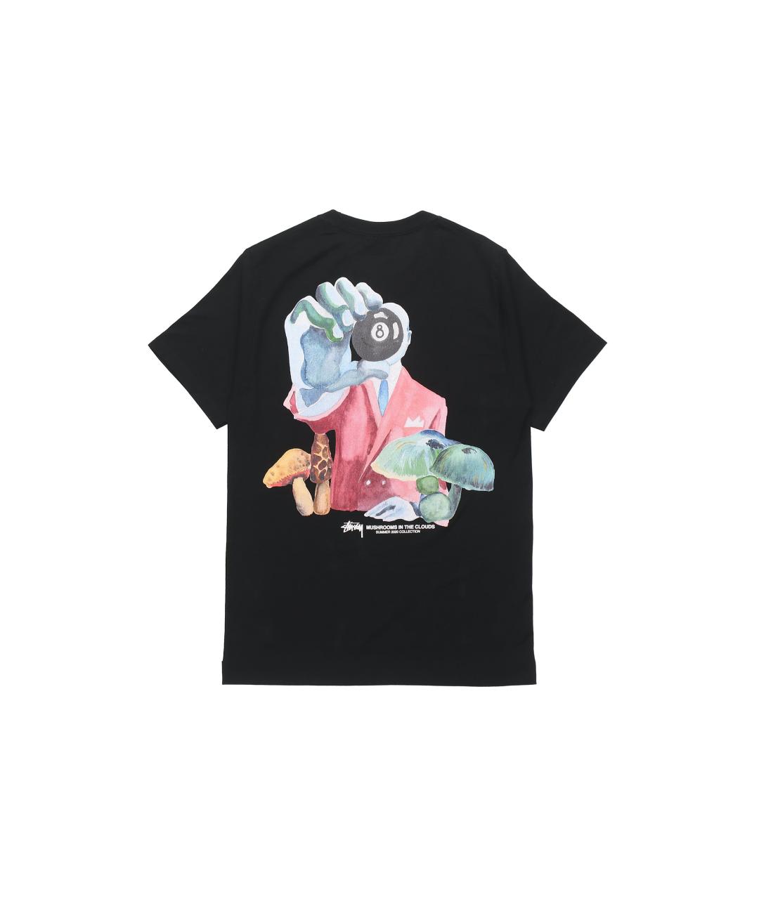 STUSSY Черная хлопковая футболка, фото 2