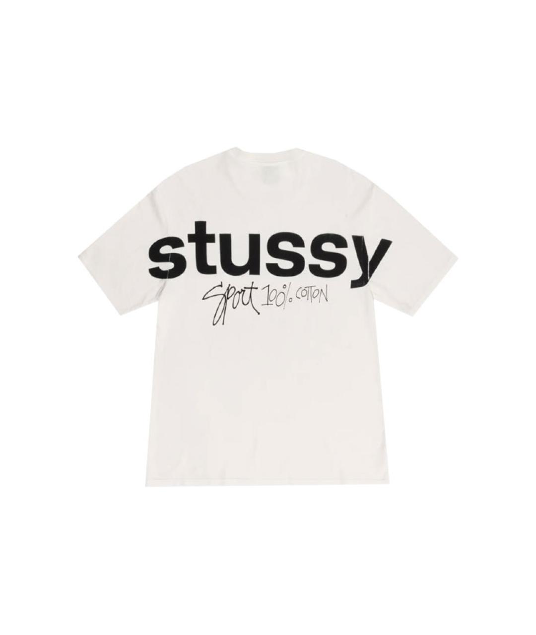 STUSSY Белая хлопковая футболка, фото 2