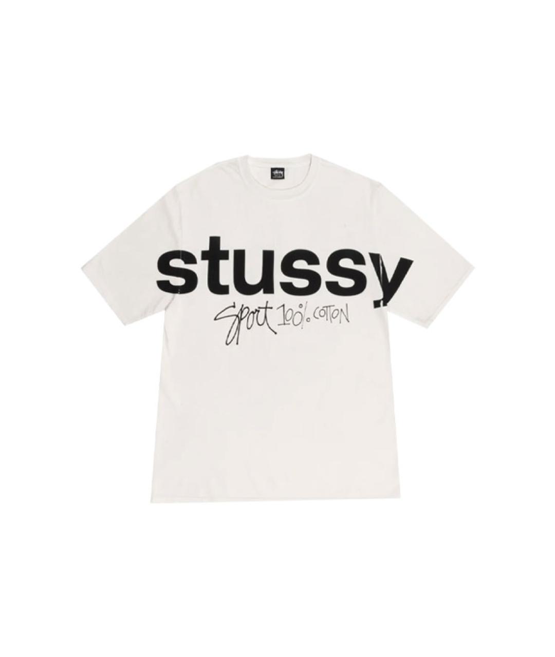 STUSSY Белая хлопковая футболка, фото 1
