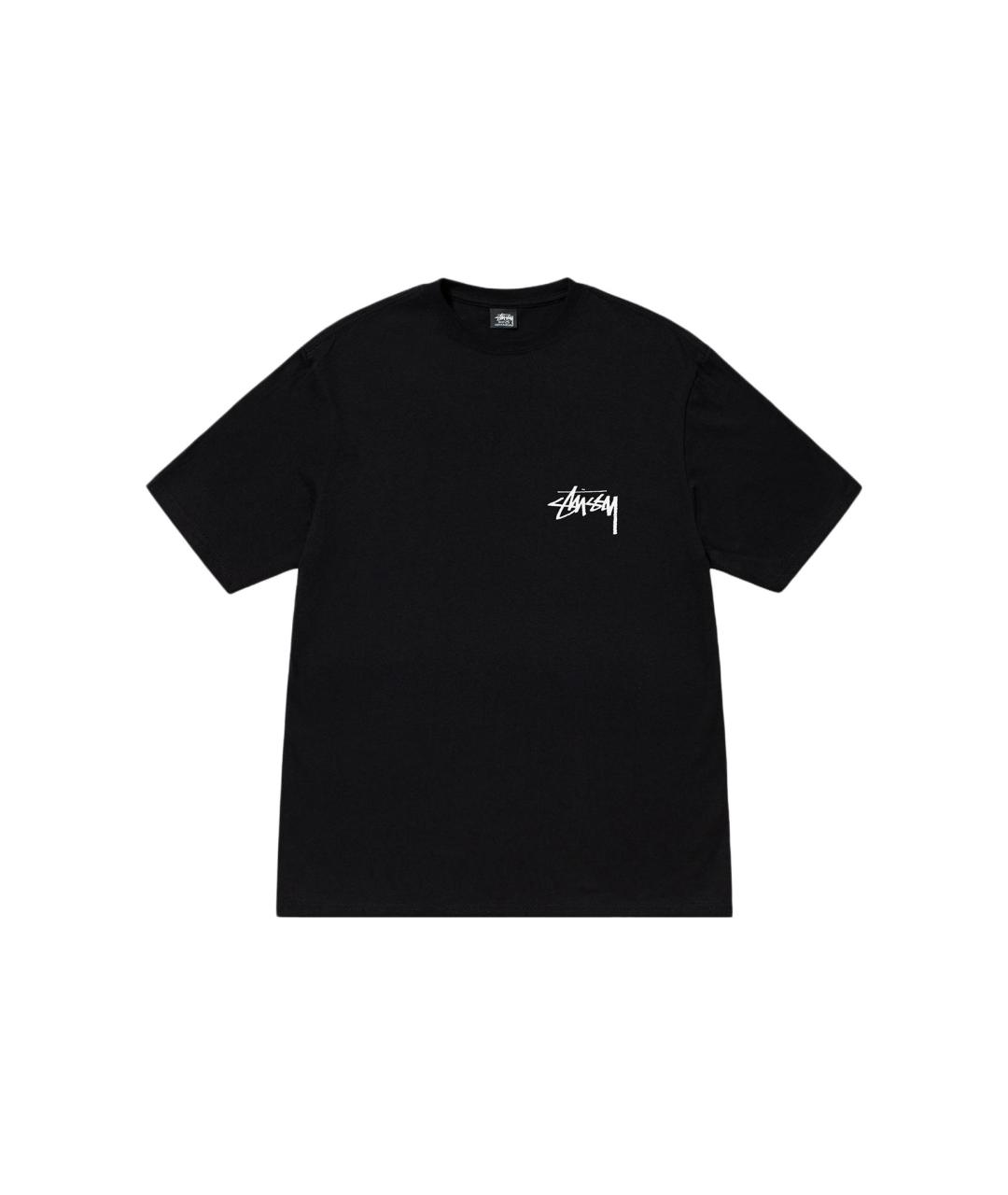 STUSSY Черная хлопковая футболка, фото 1