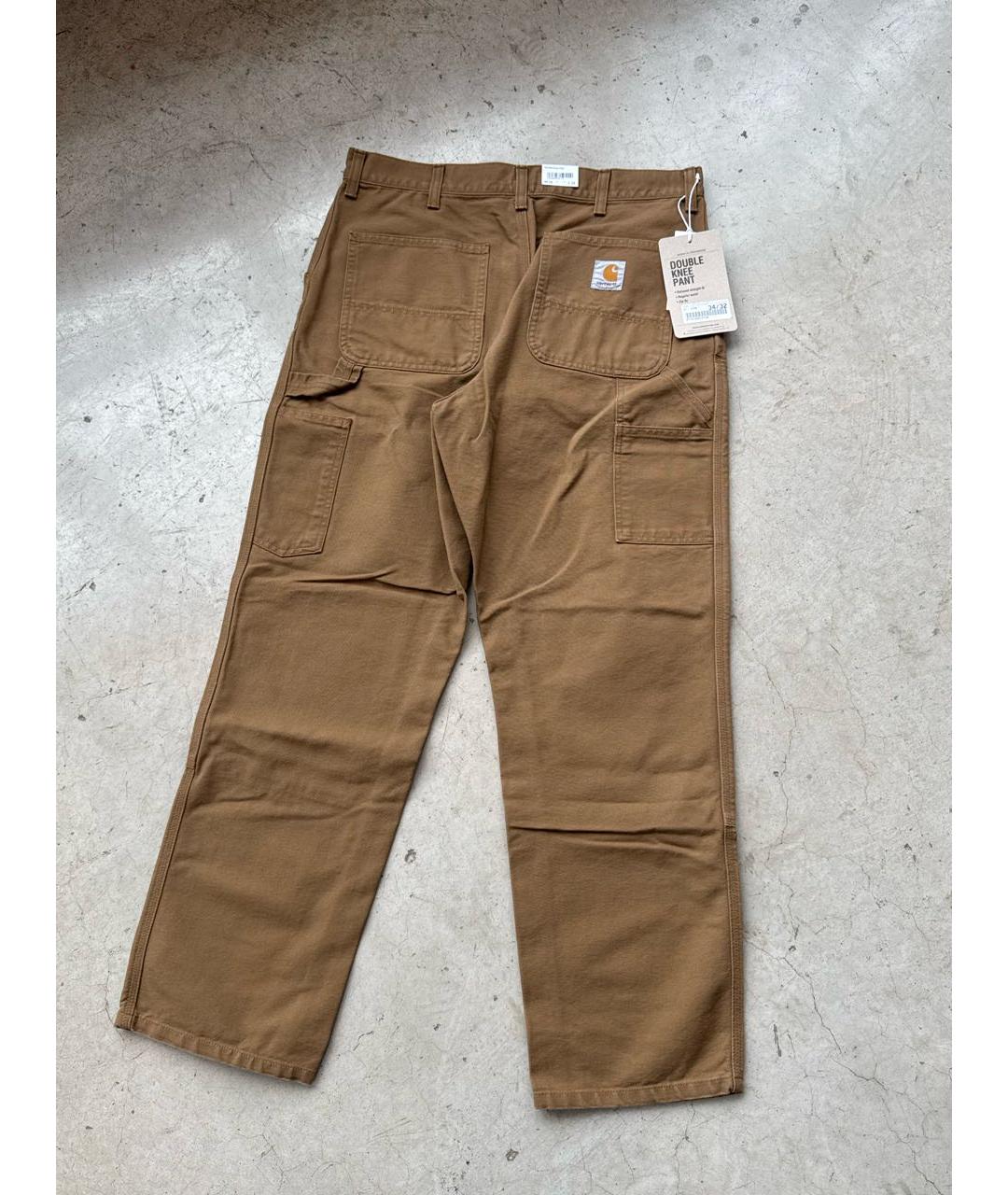 CARHARTT WIP Коричневые хлопковые прямые джинсы, фото 2