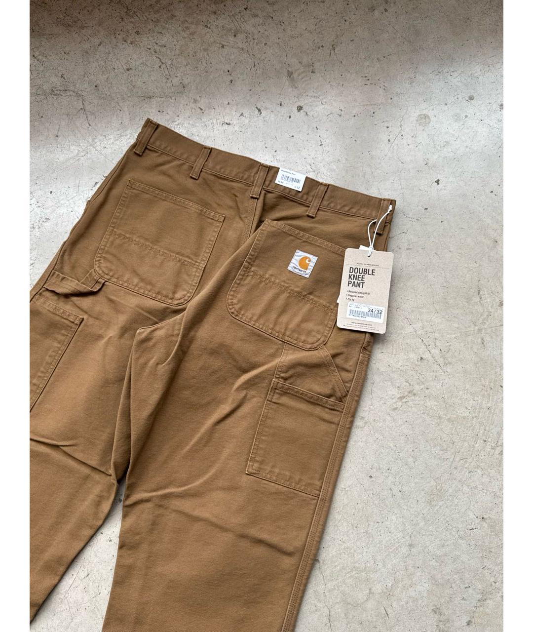CARHARTT WIP Коричневые хлопковые прямые джинсы, фото 3
