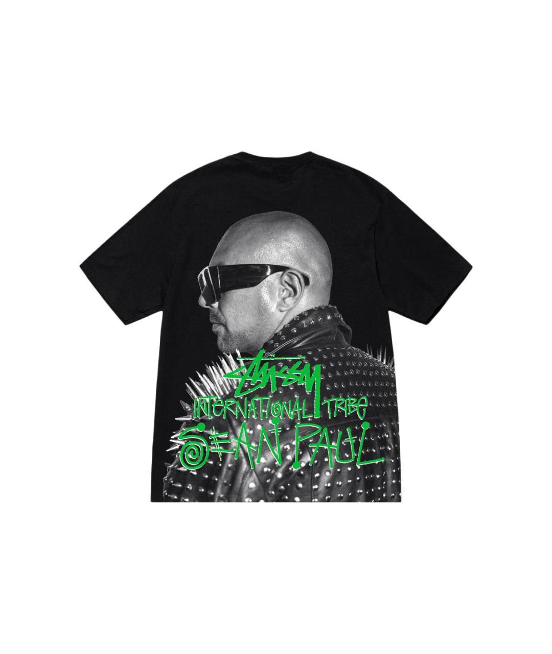 STUSSY Черная хлопковая футболка, фото 2