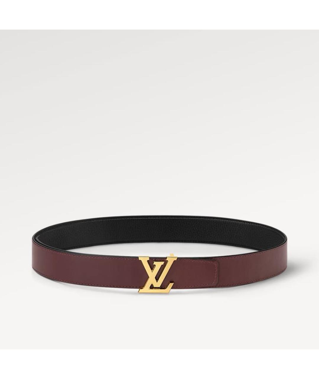 LOUIS VUITTON Черный кожаный ремень, фото 5