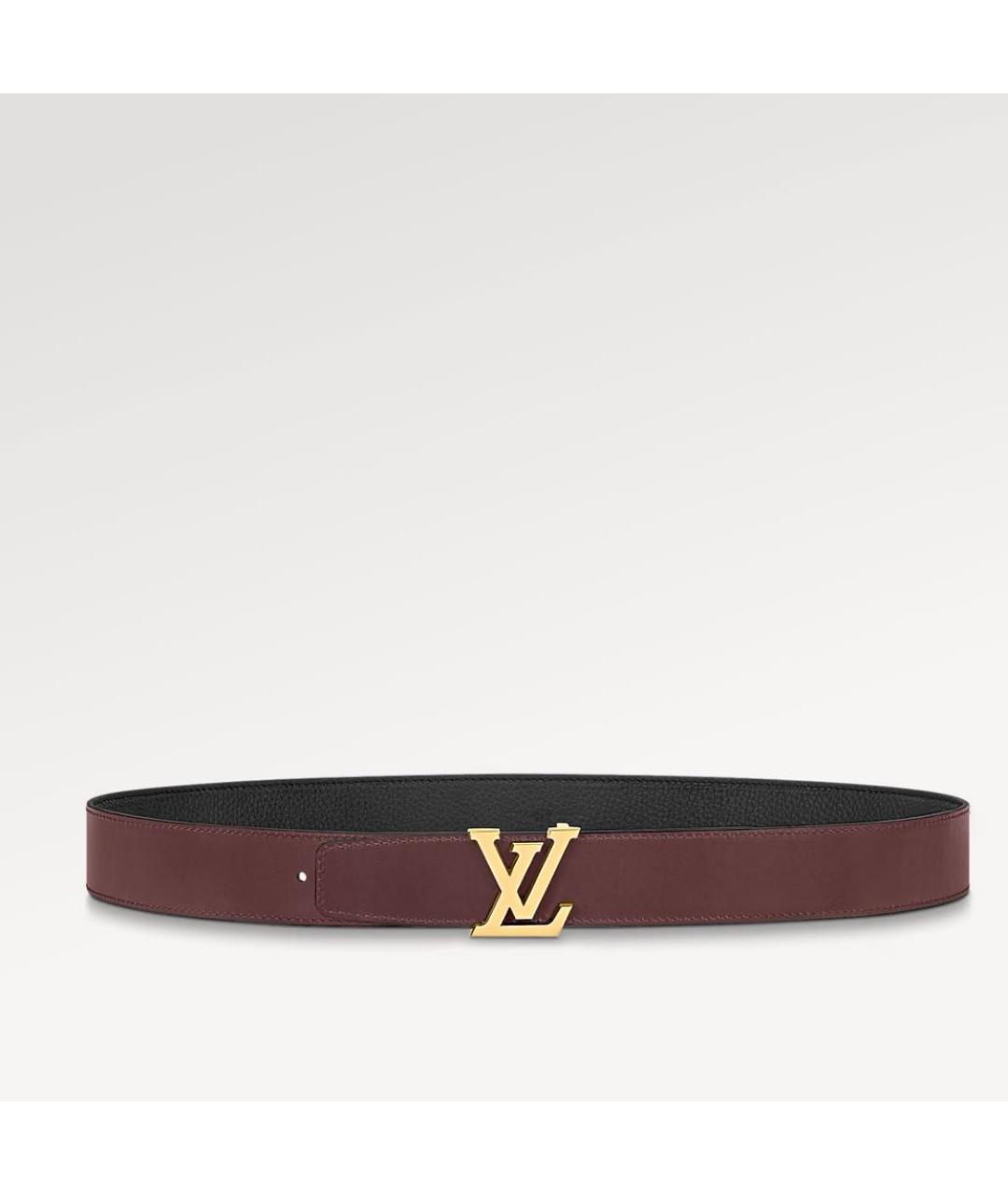 LOUIS VUITTON Черный кожаный ремень, фото 4