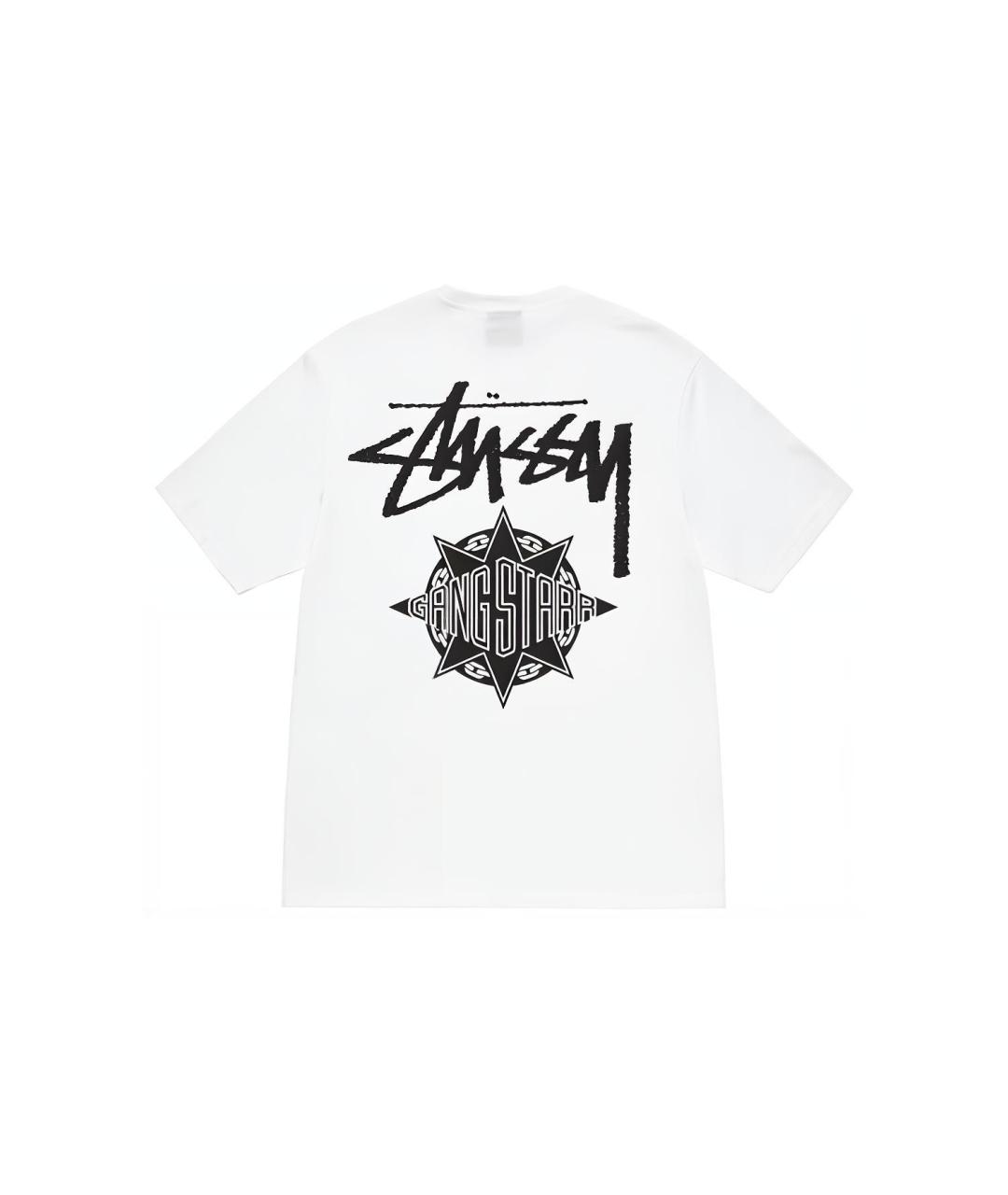 STUSSY Белая хлопковая футболка, фото 2
