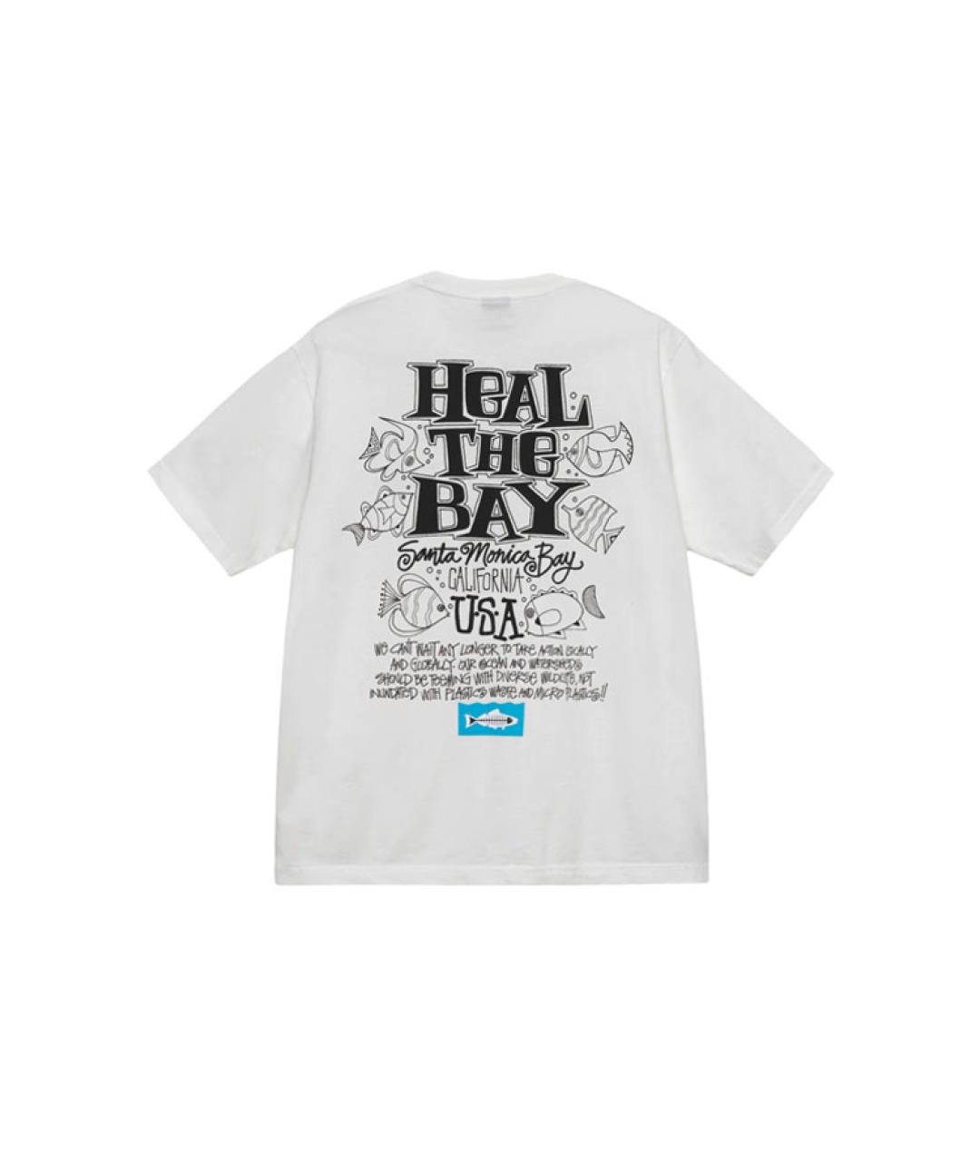 STUSSY Белая хлопковая футболка, фото 2