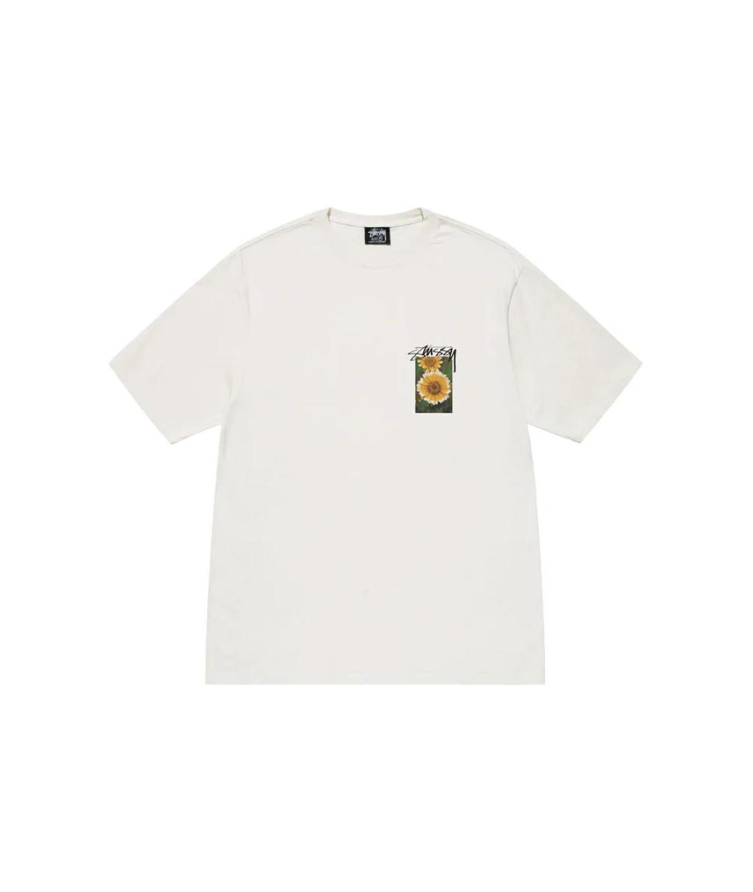 STUSSY Белая хлопковая футболка, фото 1