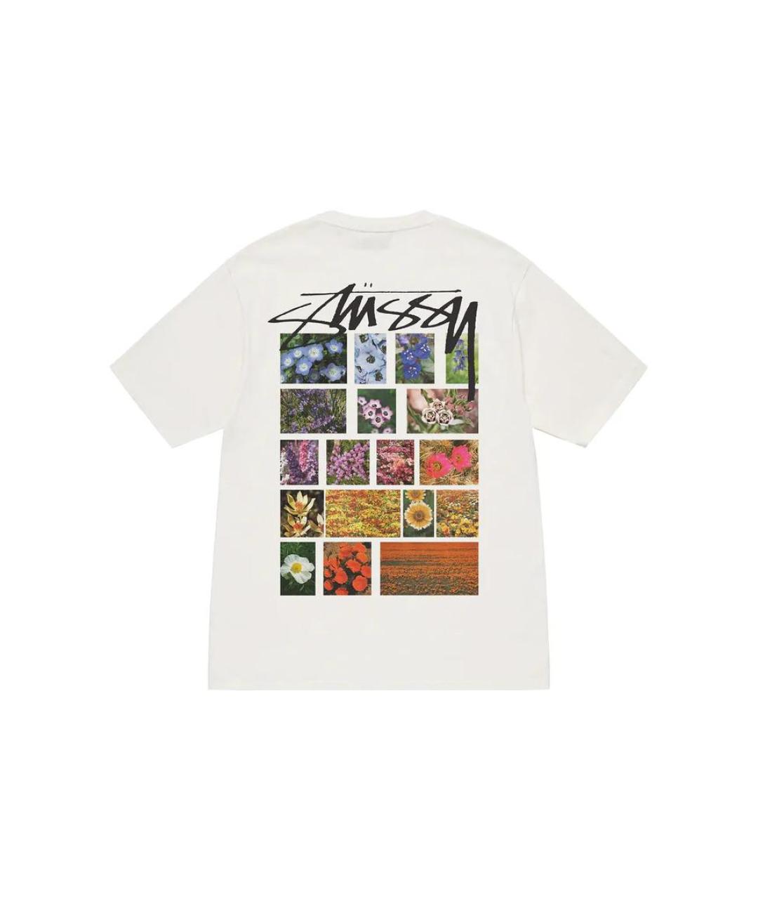 STUSSY Белая хлопковая футболка, фото 2