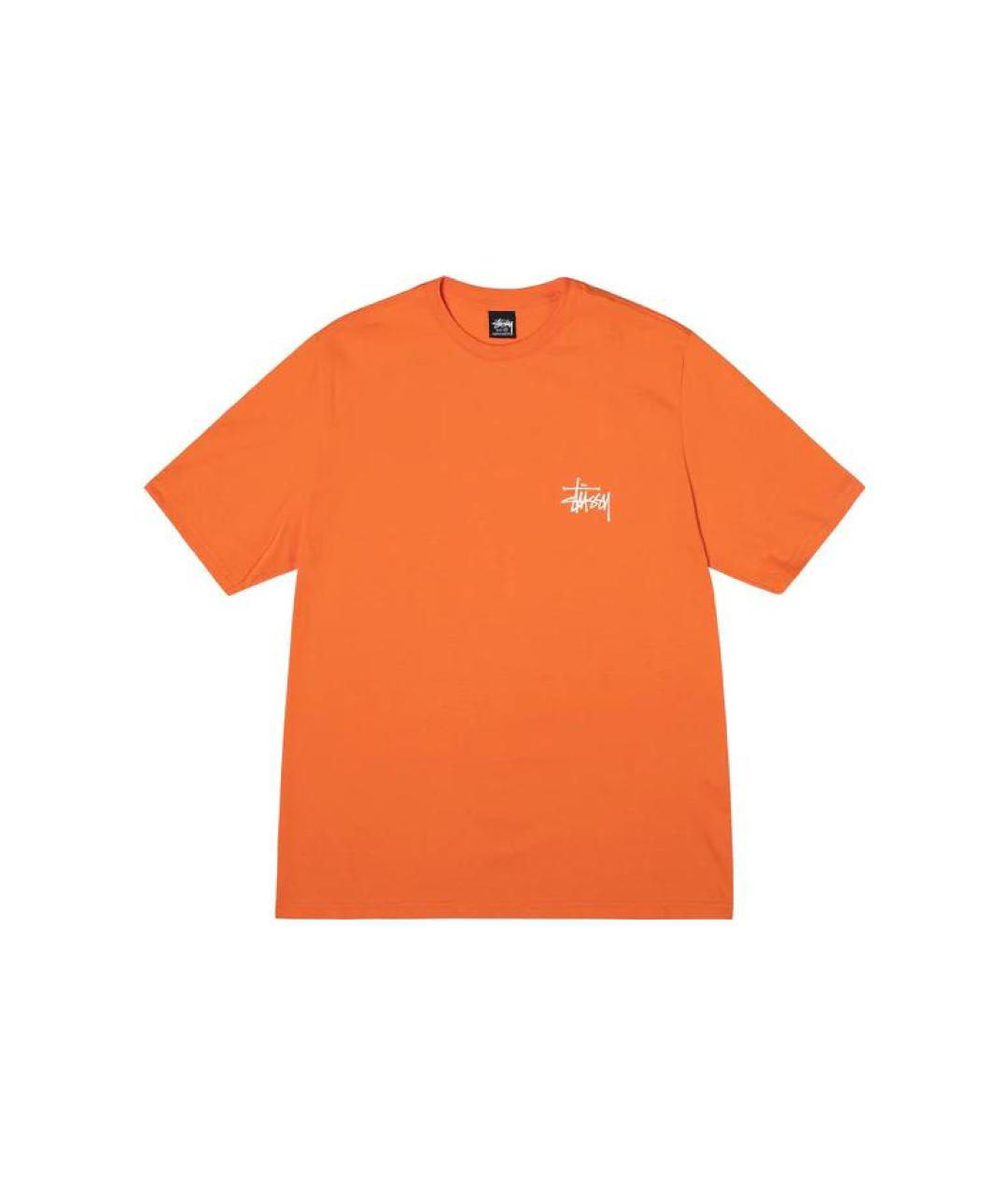 STUSSY Оранжевая хлопковая футболка, фото 1