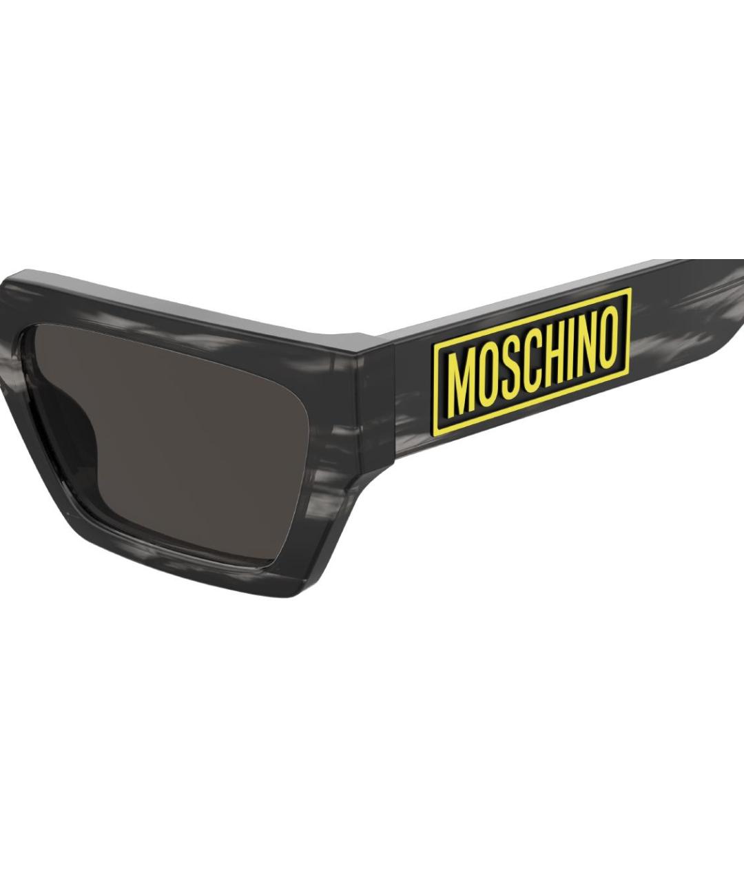 MOSCHINO Серые пластиковые солнцезащитные очки, фото 3