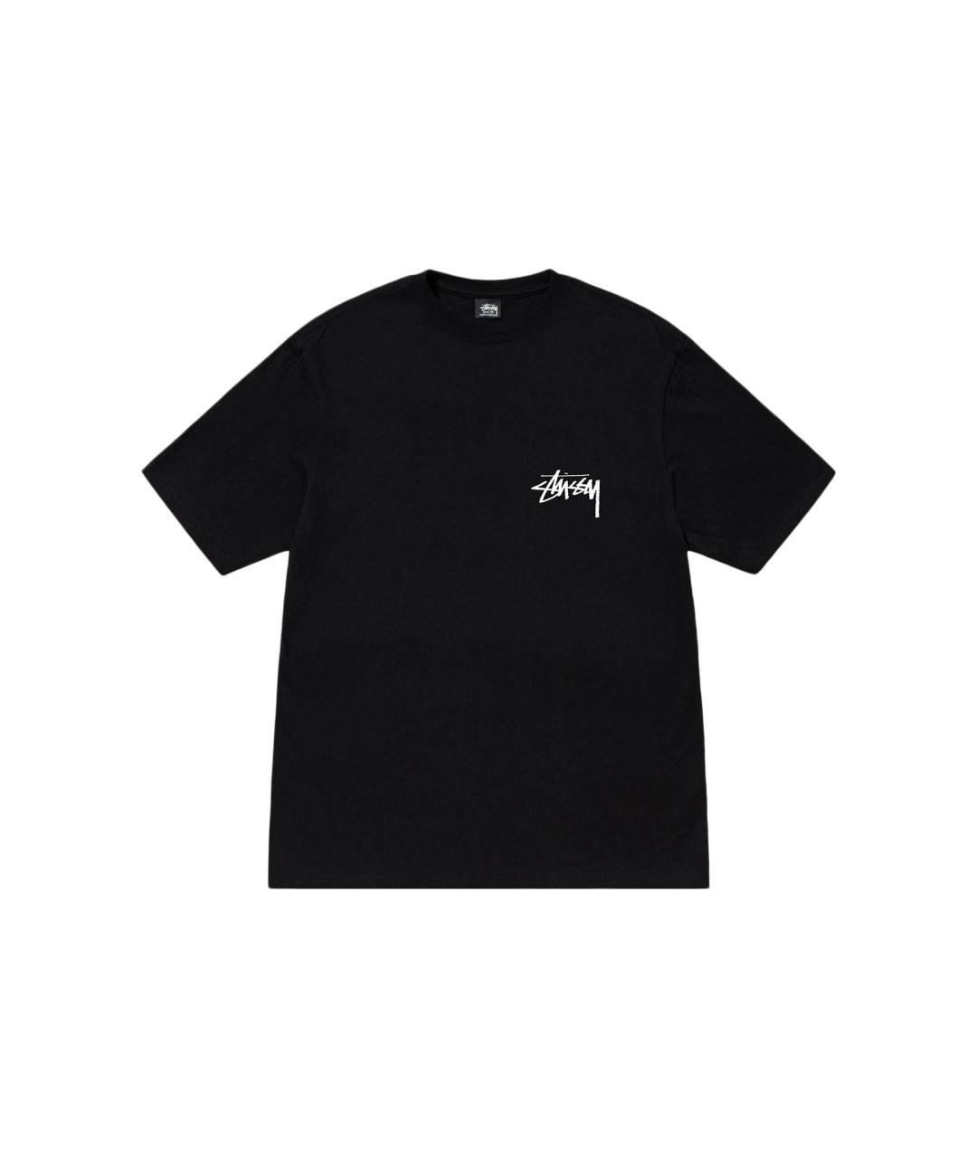 STUSSY Черная хлопковая футболка, фото 1