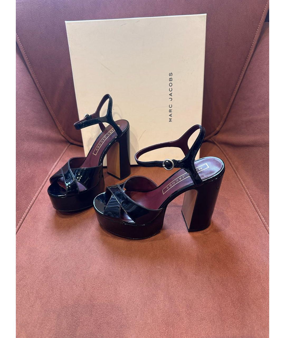 MARC JACOBS Черные кожаные босоножки, фото 2