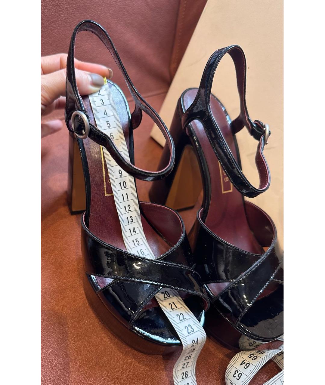 MARC JACOBS Черные кожаные босоножки, фото 8