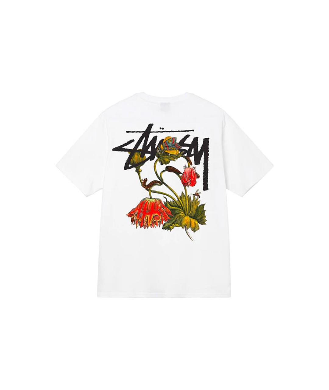 STUSSY Белая хлопковая футболка, фото 2