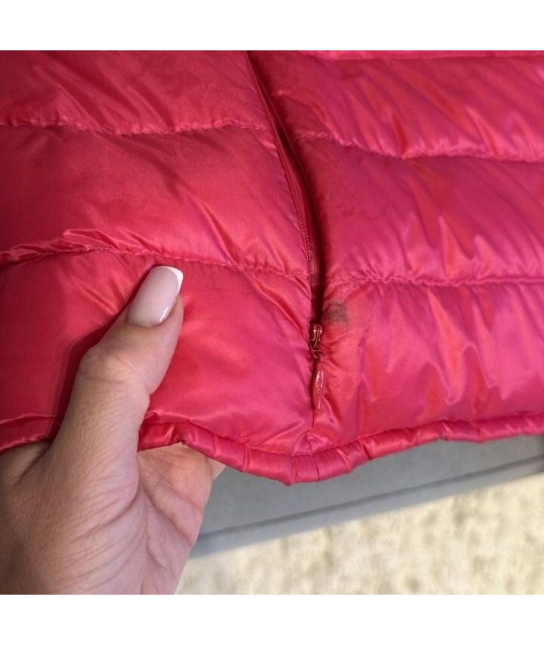 MONCLER Розовый полиэстеровый жилет, фото 6