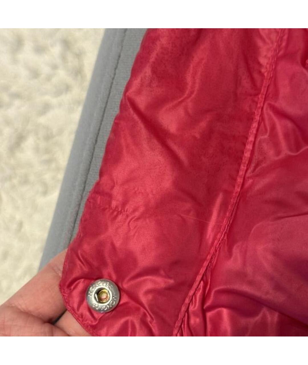 MONCLER Розовый полиэстеровый жилет, фото 5