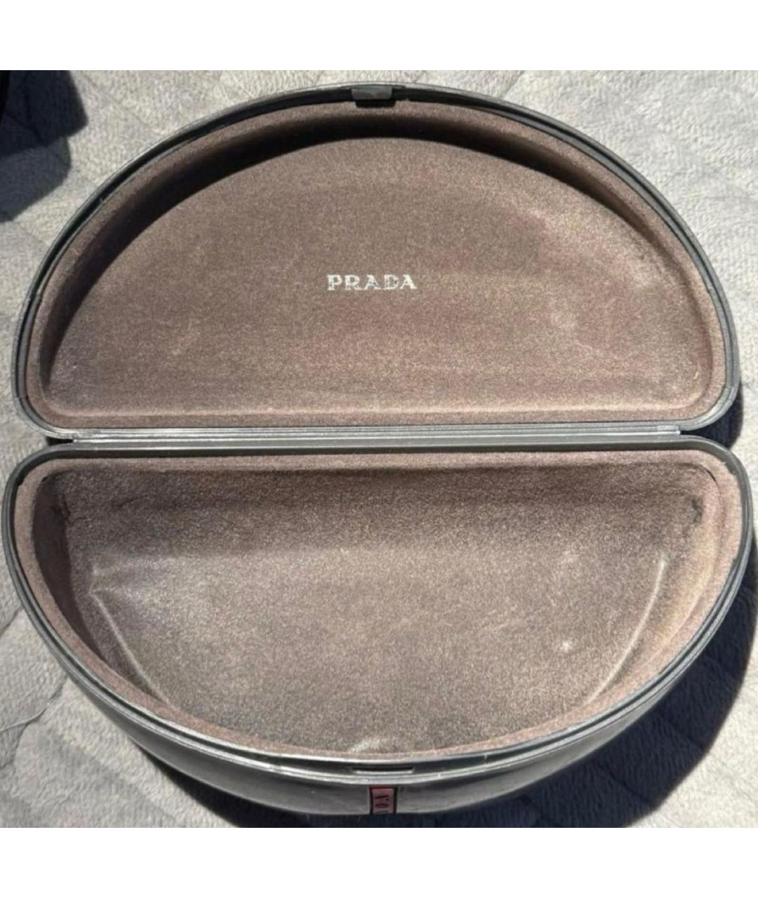 PRADA Черные пластиковые солнцезащитные очки, фото 5