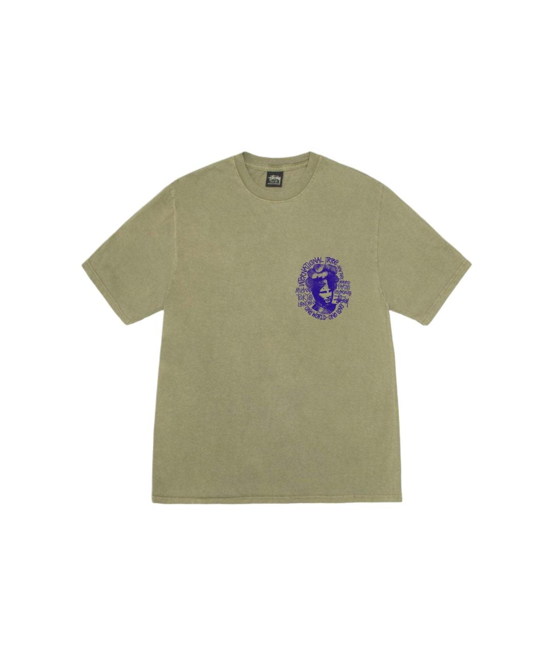 STUSSY Зеленая хлопковая футболка, фото 1