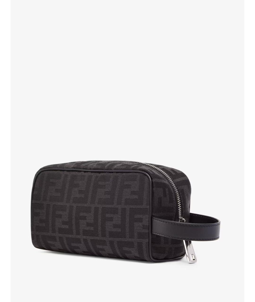 FENDI Черная жаккардовая косметичка, фото 5