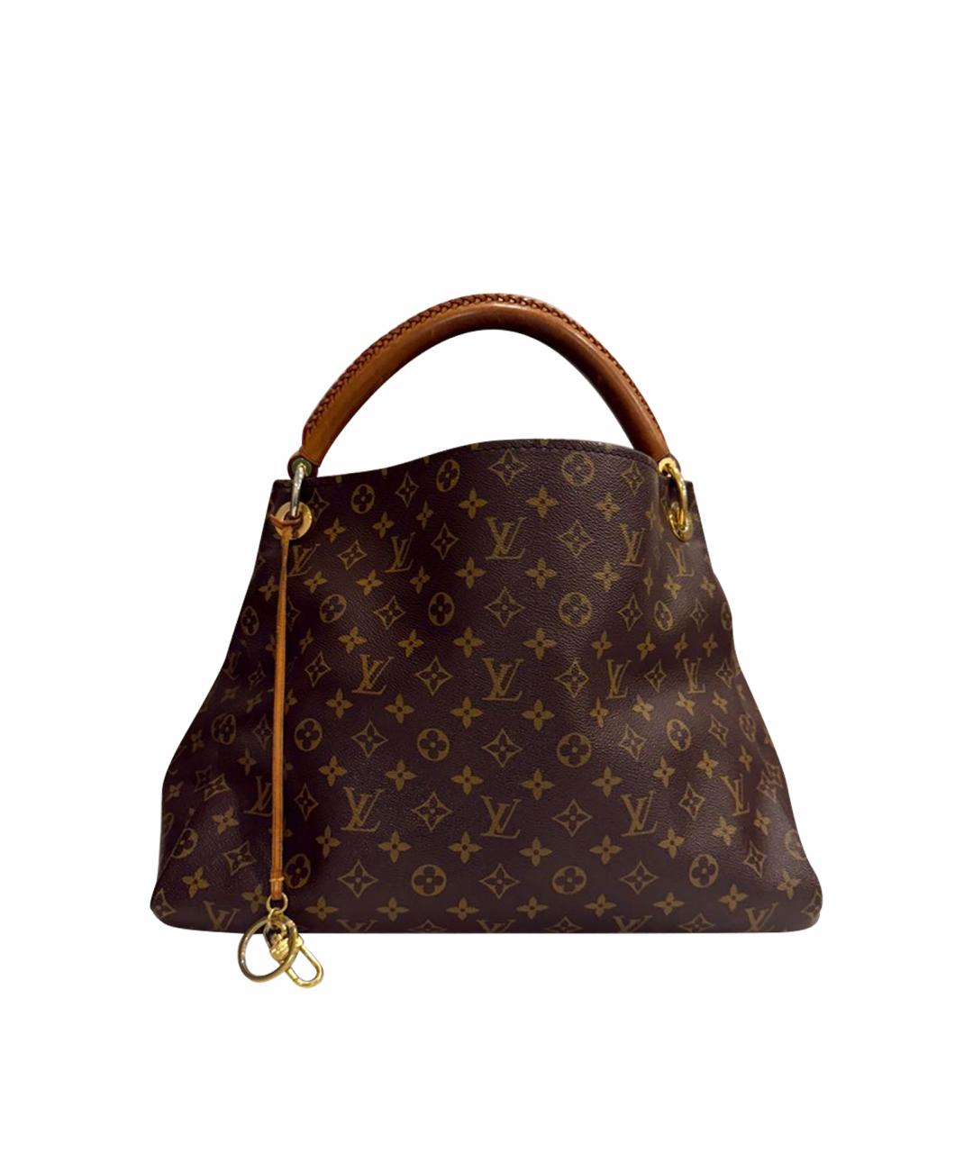 LOUIS VUITTON Коричневая кожаная сумка через плечо, фото 1
