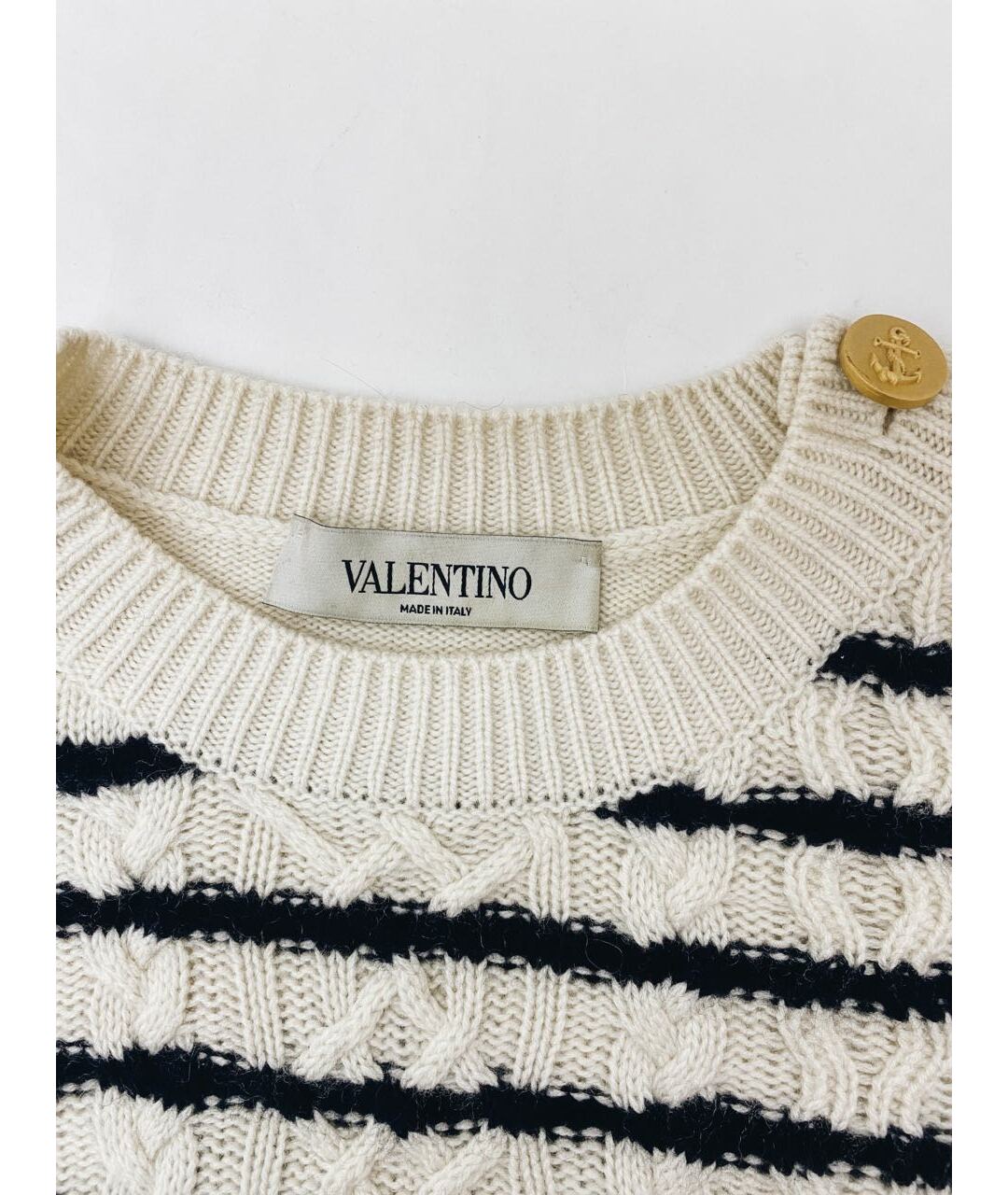 VALENTINO Белый кашемировый джемпер / свитер, фото 3