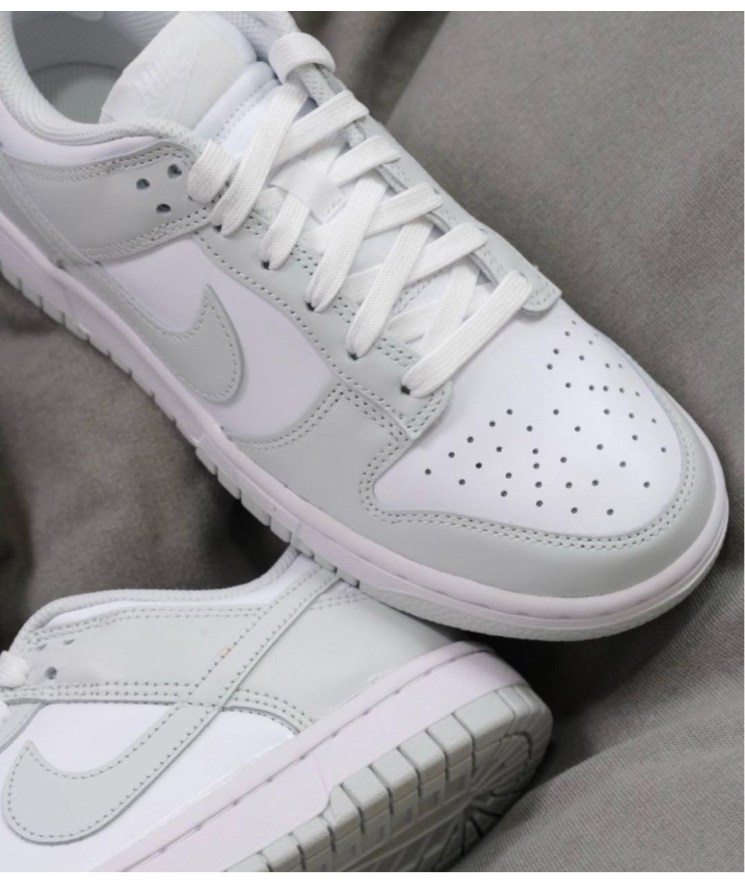 NIKE Серые кожаные кроссовки, фото 4