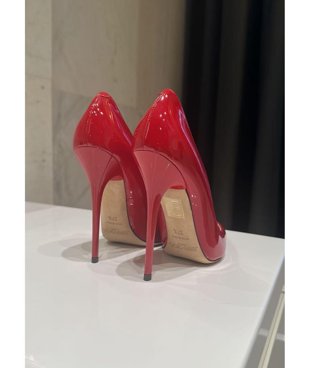 JIMMY CHOO Красные туфли из лакированной кожи, фото 2