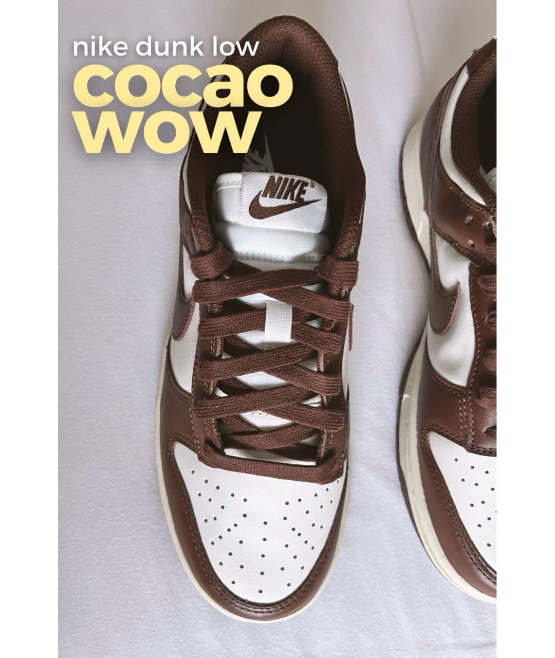 NIKE Коричневые кожаные кроссовки, фото 3