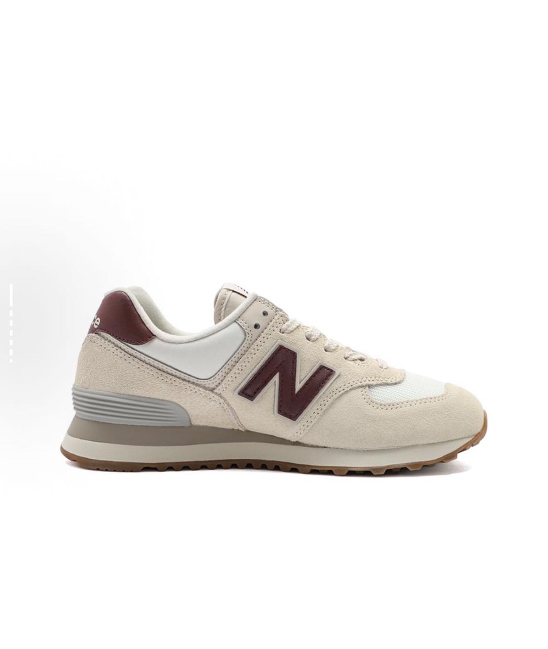 NEW BALANCE Бежевые замшевые кроссовки, фото 5