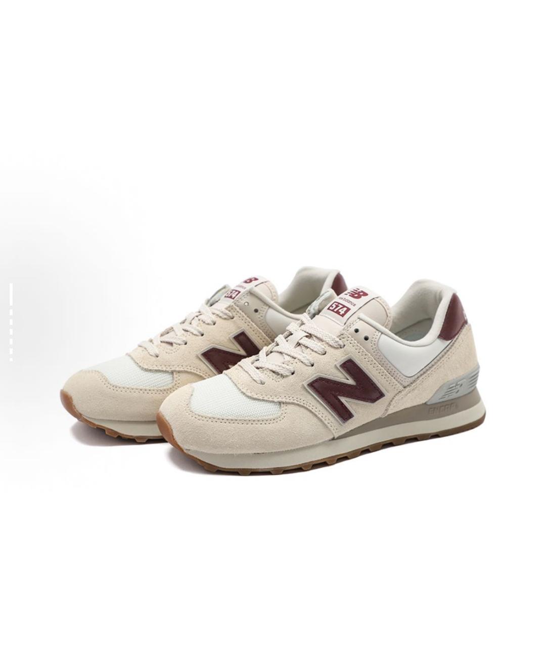 NEW BALANCE Бежевые замшевые кроссовки, фото 2