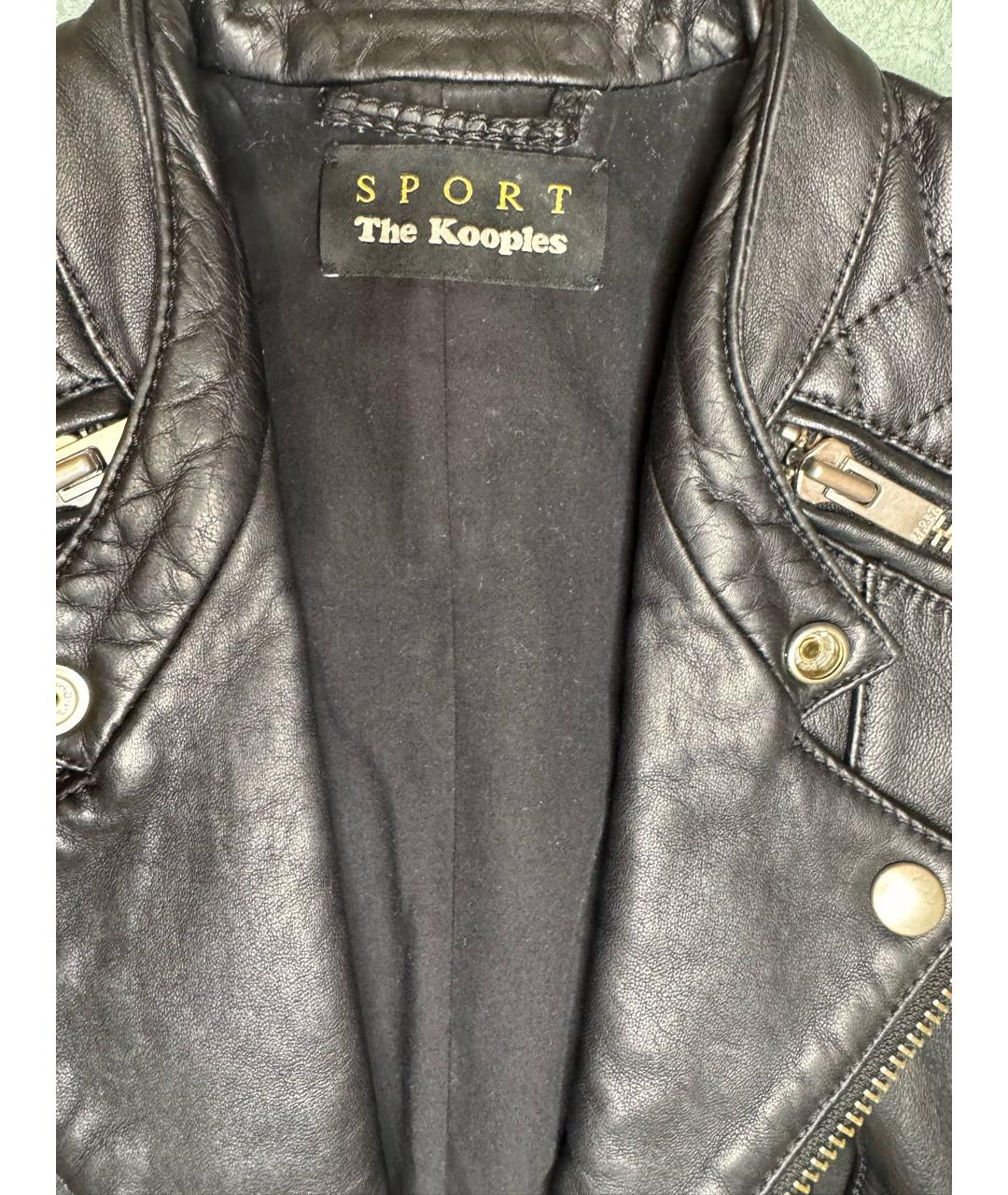 THE KOOPLES Черная кожаная куртка, фото 3