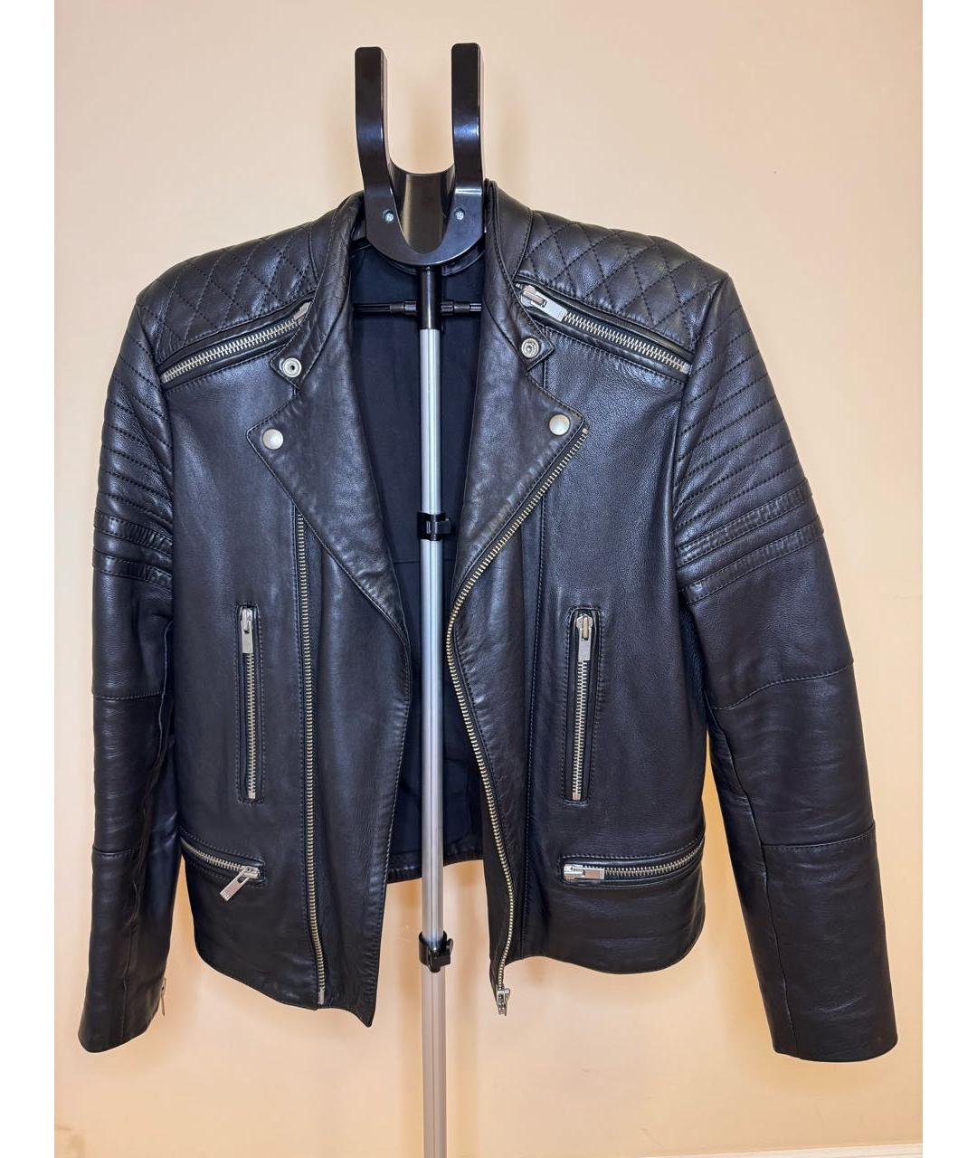 THE KOOPLES Черная кожаная куртка, фото 7