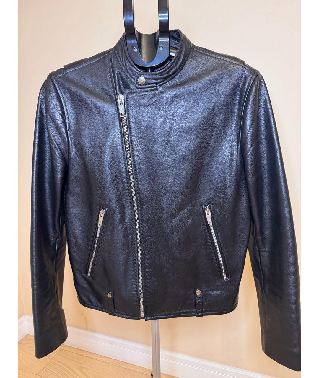 THE KOOPLES Черная кожаная куртка, фото 4