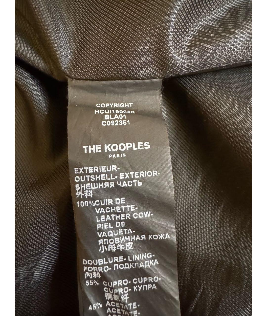 THE KOOPLES Черная кожаная куртка, фото 5