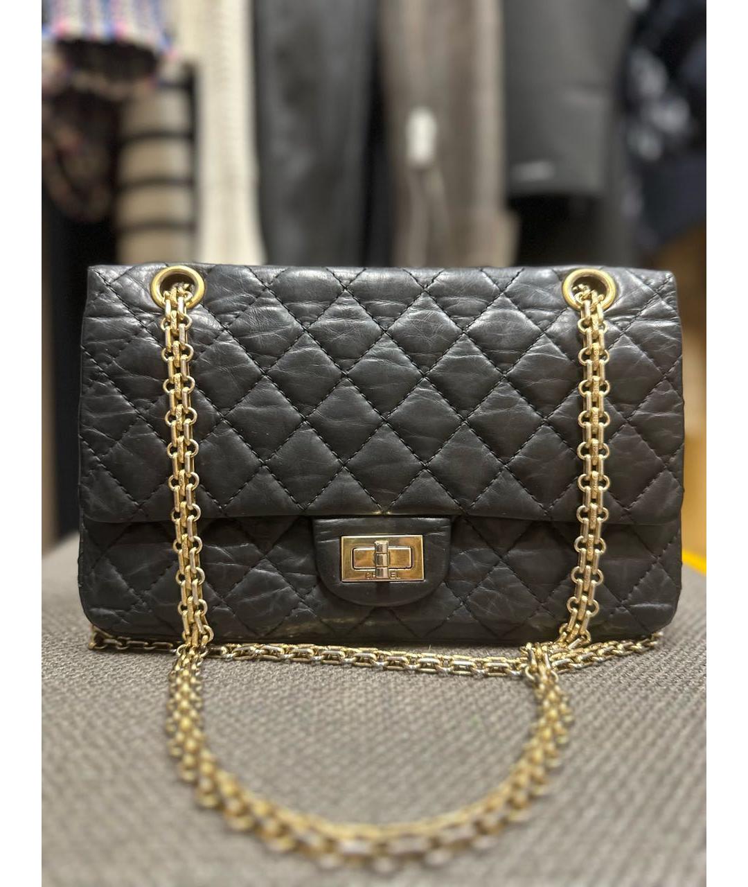 CHANEL Черная кожаная сумка через плечо, фото 8