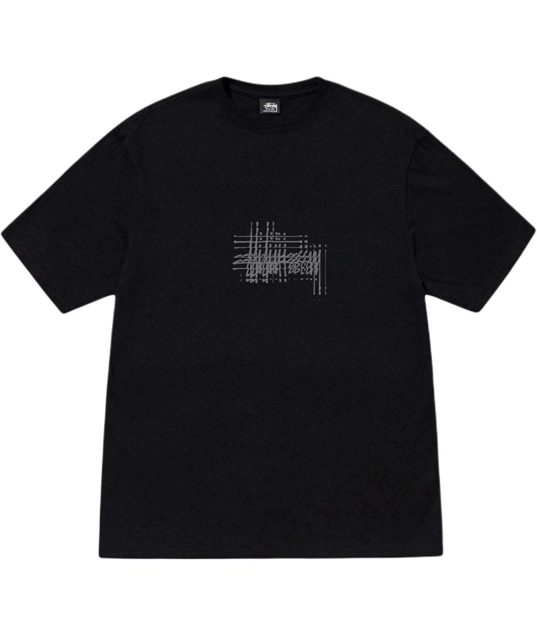 STUSSY Черная хлопковая футболка, фото 1